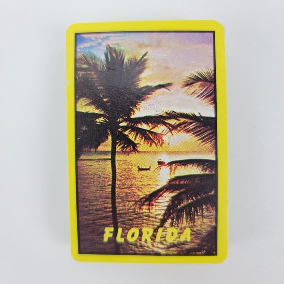 Vtg HK Florida Sunset Beach Ocean Scene Playing Cards Deck Standard 52 + Jokers - Picture 3 of 5